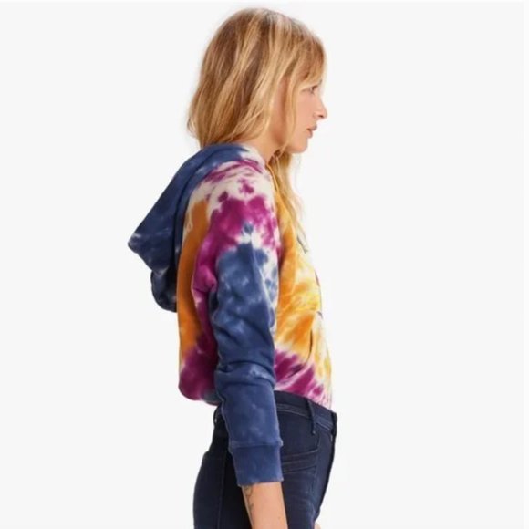 MOTHER | The Square Tie Dye Cotton Hoodie (Poptimism) - Picture 3 of 4